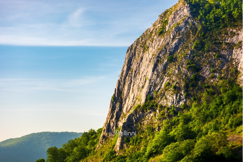 cliffs of Trascau mountains canyon. lovely scenery of Carpathian landscape in springtime. beautiful travel destination. location Cheile Valisoarei, Romania
