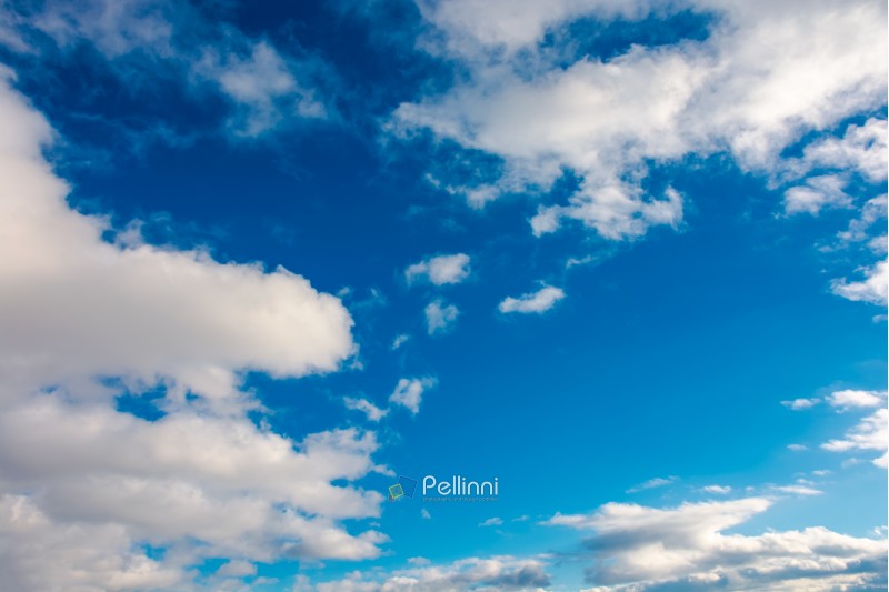 wonderful winter sky with fluffy clouds. beautiful nature background