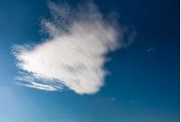 cloud formation on a blue sky. lovely nature background