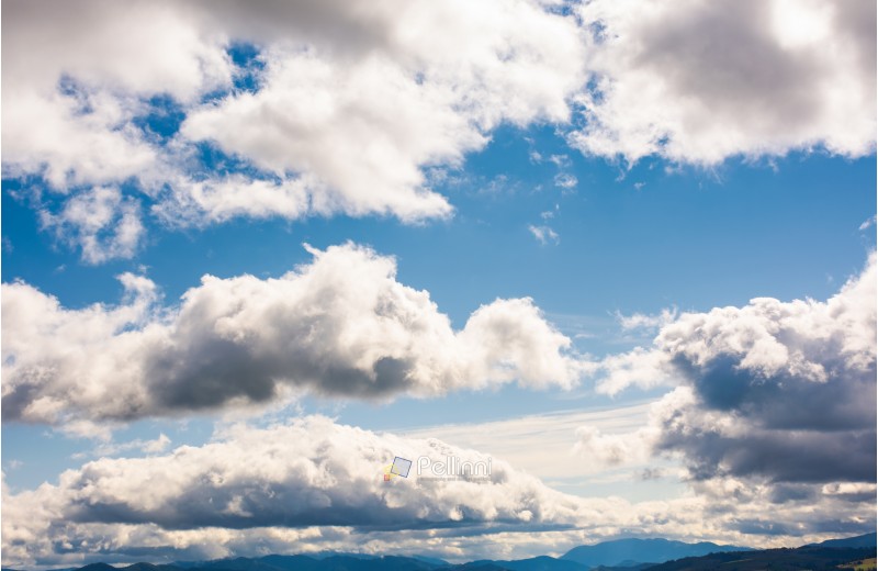 beautiful cloudscape on a blue sky. wonderful autumn background