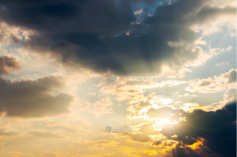 gorgeous sunlight through clouds. lovely nature background