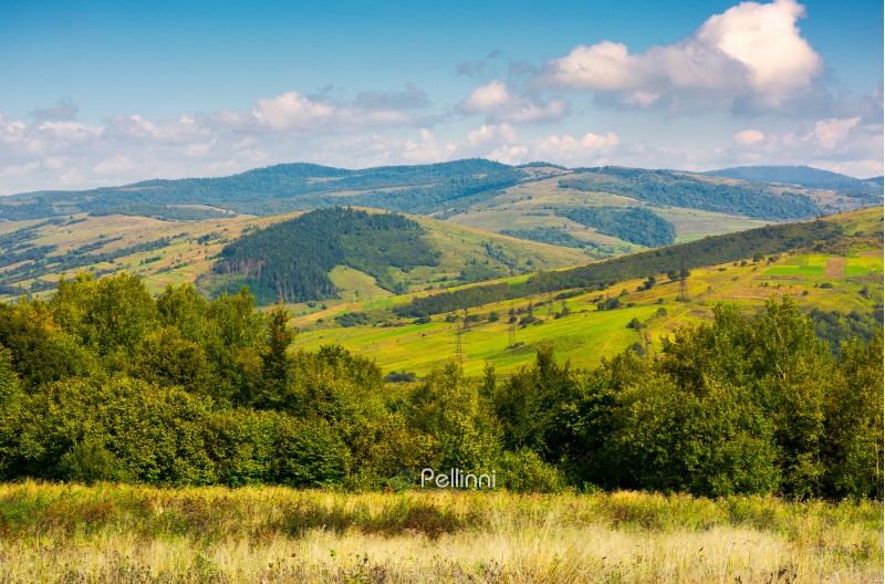 lovely Carpathian countryside in autumn. beautiful scenery of mountainous Volovets district, Ukraine