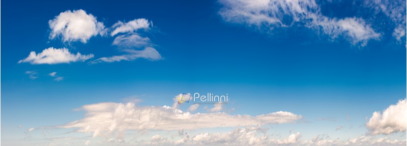 panorama of beautiful cloudscape on a blue sky. wonderful summer weather background