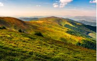 beautiful late summer landscape in mountains. fine weather with blue sky and some clouds. gorgeous travel background