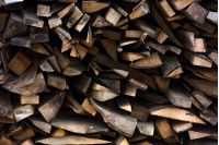 chopped firewood background