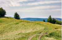 country road through mountain ridge. lovely countryside background