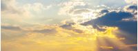 panorama of gorgeous sky with sun in clouds. lovely sunny background 